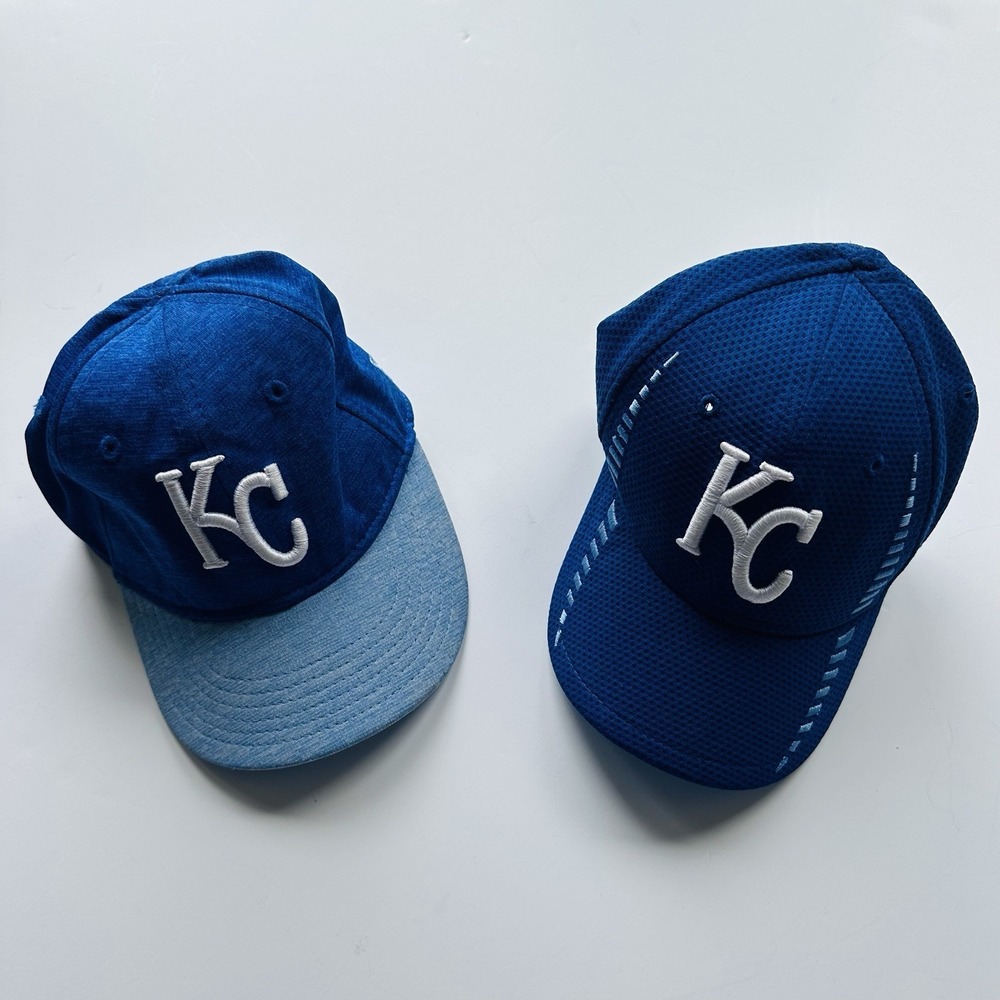 Kansas‎ City Royals New Era Toddler Baseball Caps Hats Game Blue Fitted Lot of 2